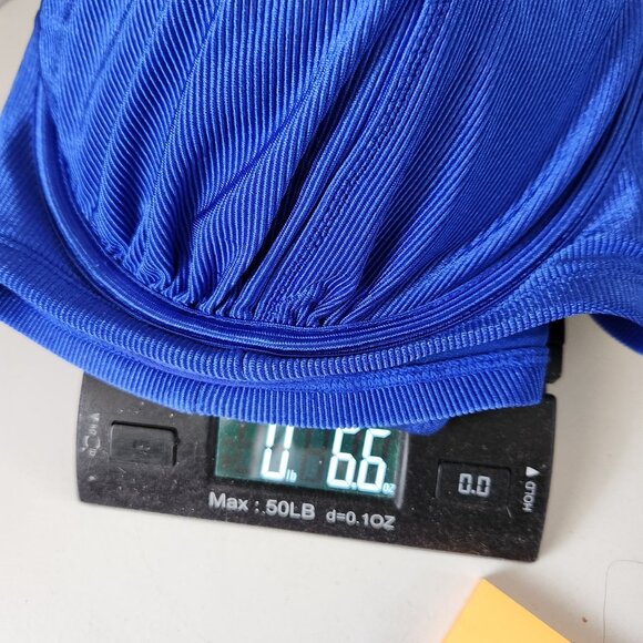 Wild Fable Blue Underwire Ribbed Bikini Top Adjustable Straps Removable Pads 24 - Picture 10 of 10